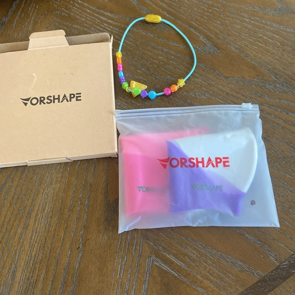 Vorshape Kids Swim Caps - Purple and Pink. Size S. New